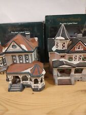 Dickens Keepsake Porcelain Lighted Houses Lot Of 2 picture