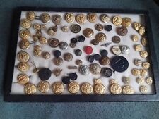Amazing WW1 & WW2 Collection Of US/World Military Uniform Buttons picture