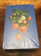 VERY RARE STRAWBERRY PLANT FLOWERS BERRYS ON PLAYING CARDS SEALED picture