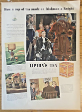 LIPTON TEA Vintage Magazine Advertisement 1930s Full Page 14x10