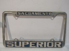 Vintage Sacramento California Auto Dealership License Plate Frame Embossed picture