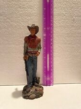Western Americana Cowboy Statue Figurine Resin 6.5” - Very Detailed picture