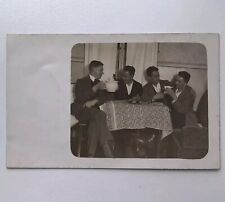 RPPC Men Handsome Sharply Dressed Beer Bottles w Swing Top Early 1900s ? picture