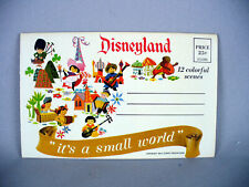 VINTAGE DISNEYLAND IT'S A SMALL WORLD FOLDER 12 COLORFUL SCENES FROM 60'S picture