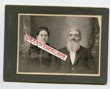 Matted Photo - Canton, South Dakota, Knudtson Studio-Man, Beard, Lady, Glasses  picture