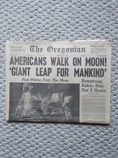 Apollo 11 Walk On The Moon Oregonian Newspaper July 21 1969 picture