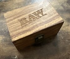 RAW Papers Wood Rolling & Storage Box Small 100mm King Size Used No Returns picture