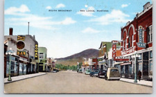 POSTCARD STREET SCENE SOUTH BROADWAY RED LODGE MONTANA picture