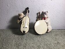 2~Vintage Dog Figurines Playing Instruments by Chase Hand Painted Japan RARE (E) picture