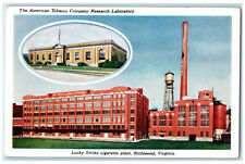 c1930's The American Tabacco Company Research Laboratory Richmond VA Postcard picture