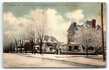 1912 FAYETTE ST IN SNOW STORM, RESIDENCE OF J. ELLWOOD LEE CONSHOHOCKEN PA P4064 picture