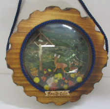 Vintage Bubble Glass Rovegno Souvenir, Jesus, Cross, Deer, Flowers picture