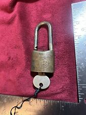 Vintage Wilson Bohannan WB Brass Padlock with Key picture