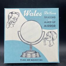 ✨NOS Vintage MCM WALES Make Up Shaving Vanity Mirror & Box Women’s 1950s 1960s✨ picture