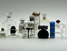 Lot 12 MINIATURE vintage perfume bottles empty Fendi Gucci Plaisir YSL picture