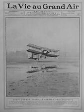 1908 AVIATION HENRY FARMAN 4 ANTIQUE NEWSPAPERS picture
