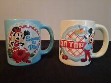 MICKEY and MINNIE MOUSE RETRO Keen and Cute Mug Set Cherry Kitchen Sweet As Pie picture