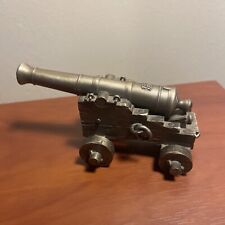 Vintage Hudson Pewter SHIPS Cannon 710 U.S.A. Artist Signed With Insignia RARE picture