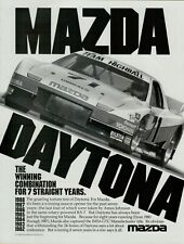 1989 Mazda RX-7 Rotary 7 Straight Daytona Wins IMSA GTU Photo Vintage Print Ad picture