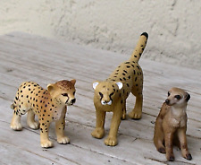Schleich Am Limes 69 Animal Figure - Cheetah Cub Baby #14327 + K&M female lot picture