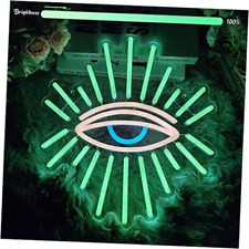 Evil Eyes Neon Signs for Wall Decor, Dimming LED Green Goth Eyes Neon Green Eye picture