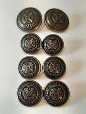 Scottish Highland Military Buttons Lot Of 8  16th Infantry Brass 2 Sizes picture