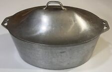Vintage Mid Century Cast Heavy Ware 6 Qt Oval Aluminum Roaster With Lid MCM picture