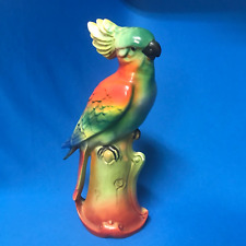 Vintage Colorful Porcelain Cockatoo Parrot Figurine #5272 MP - Made In Germany picture