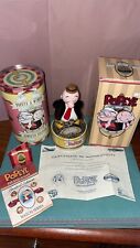 POPEYE & WIMPY LIMITED EDITION FOSSIL POCKET WATCH 1997 / FIGURINE picture