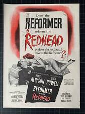 Vintage 1950 “The Reformer and the Redhead” Film Print Ad - June Allyson - Dick picture