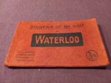 Antique 1900s Postcard Booklet Souvenir of my visit to Waterloo Belgium picture