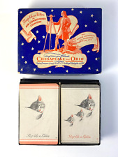 Chesapeake & Ohio Railroad Vtg Playing Cards Sleep Like a Kitten Double Deck picture