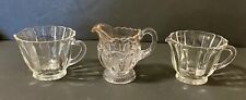 3 Vtg Clear Glass Creamers Lot picture