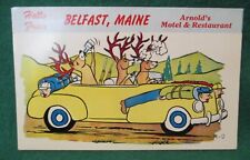 Estate Sale ~ Vintage Advertising Postcard - Arnold's Motel & Restaurant  Maine picture