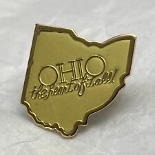 Ohio The Heart Of It All City State Souvenir Enamel Lapel Hat Pin Pinback picture