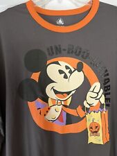 NWT Disney Plus 2x Halloween T Shirt Mickey Un-Boo-Lievable Ringer MNSSHP XXL picture