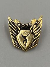 Vintage KOPS Keep Off Pounds Weight Loss Award Gold Colored Lapel Pin Brooch picture
