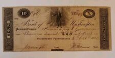1814 Bank of Washington Pennsylvania Bank Promissory Note Antique & Beautiful picture