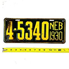 Nebraska 1930 License Plate - Blue Back Ground with Yellow Lettering  (4-5340) picture