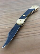 1988 Puma 230 366 24kt. Gold Bolster Knife & ABS Checkered Handles picture