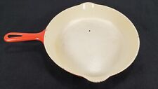 Vtg Griswold Cast Iron Red Enamel Skillet Fry Pan 704 N No. 8 Small Logo 10 1/2” picture