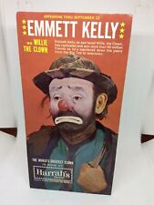 Vintage Emmett Kelly Willie Clown Signed Postcard Brochure Harrah's Lake Tahoe picture