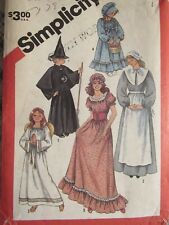 VTG SIMPLICITY 5741 MS Witch Angel Handmaid Sunbonnet Girl COSTUME PATTERN 10-12 picture