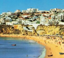 Albufeira Portugal Algarve Beach Coastal City Aerial Waves Ephemera Postcard picture