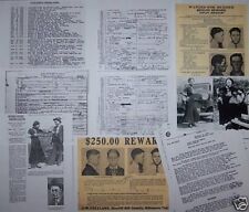 Bonnie & Clyde Gang,15 DEATH CERTIFICATES + 2 PHOTOS + Rare Research Documents picture
