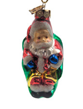 Thomas Pacconi Blown Glass Christmas Ornament Santa Clause picture