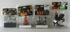 Lemax Spooky Town Halloween Village Accessories Skull Lights Horseman Lot Of 4 picture
