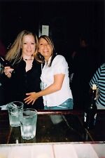 Found Photo 2000s Pretty Attractive Blonde Women Friends Smiling Hugging Bar #20 picture