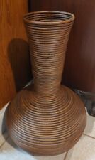 (Gabriella Crespi-Italy Style) Vintage Pencil Reed Bamboo Floor Vase - Stunning picture