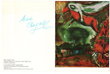 MARC CHAGALL Signed Greeting Card / Autographed Artist picture